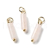 Natural Rose Quartz Pendants STAS-C120-01G-02-1