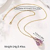 Electroplated Natural Amethyst Raw Rough Pendant Necklaces FS-WG6CEC7-03-1