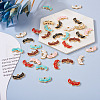 36Pcs 6 Colors Alloy Enamel Pendants ENAM-TA0001-41-15