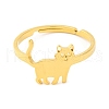 201 Stainless Steel Adjustable Ring for Women RJEW-D082-04D-2