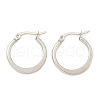 Tarnish Resistant 304 Stainless Steel Hoop Earrings EJEW-F105-23P-2