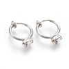 Brass Clip-on Hoop Earrings KK-L168-04P-2
