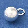 925 Sterling Silver Round Charms STER-G043-08E-S-2