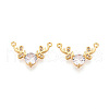 Brass Micro Pave Cubic Zirconia Pendants KK-N263-01G-1