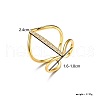 Minimalist 925 Sterling Silver Pave Clear Cubic Zirconia Cuff Rings for Women DM4913-3
