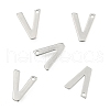 304 Stainless Steel Letter Charms X-STAS-O072-V-2
