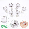6Pcs 304 Stainless Steel Open Cuff Finger Rings RJEW-UN00009-3