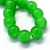 Baking Painted Imitation Jade Glass Round Bead Strands DGLA-Q021-6mm-10-2