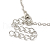 I Love You in 100 Languages Glass Projection Necklace NJEW-M204-01E-P-3