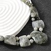 Natural Labradorite Faceted Bib Graduated Beaded Necklaces for Women NJEW-B128-01P-2