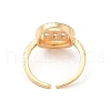 Brass Micro Pave Cubic Zirconia Open Cuff Rings RJEW-R146-04B-G-2