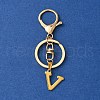 304 Stainless Steel Initial Letter Charm Keychains KEYC-YW00005-22-1