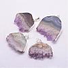 Natural Amethyst Pendants G-K110-03S-1