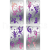 BENECREAT 4Pcs 4 Patterns Stainless Steel Cutting Dies Stencils DIY-BC0002-96-1