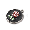 Alloy Enamel Pendants PALLOY-R162-13P-02-2