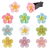 10Pcs 10 Style Magnetic Ferromanganese Iron & Plastic Air Vent Clips JEWB-AB00026-1