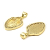 Brass with Cubic Zirconia Pendants KK-K346-12G-2