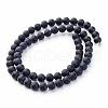 Grade A Natural Black Agate Beads Strands G447-3-2