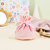 Velvet Jewelry Bags with Drawstring & Plastic Imitation Pearl TP-CJC0001-03G-5