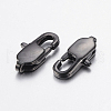 304 Stainless Steel Lobster Claw Clasps X-STAS-F148-16x8-08B-2