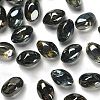 Full Rainbow Plated Crystal Glass Oval Beads Strands EGLA-F026-A02-2