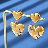 304 Stainless Steel Dangle Stud Earrings EJEW-V016-12G-2