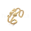 Brass Cuff Finger Rings RJEW-C120-09G-4