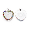 Electrophoresis Alloy Pendant Cabochon Settings ALRI-TAC0001-08S-2