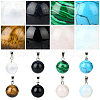  16Pcs 8 Style Natural & Synthetic Gemstone Pendants G-NB0003-04-4