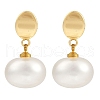 201 Stainless Steel Oval Stud Earrings EJEW-I309-19G-1