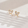 Stainless Steel Dangle Stud Earrings BY9223-4-2