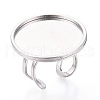 304 Stainless Steel Cuff Ring Findings STAS-S080-040I-P-1