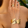 Leaf Alloy Cuff Bangle & Cuff Ring Sets FS-WG9A994-01-3