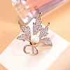 Maple Leaf Alloy Full Crystal Rhinestone Brooches for Backpack Clothes PW-WG34212-01-1