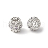 Brass Micro Pave Cubic Zirconia Beads KK-U067-07P-2