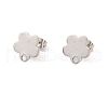 Non-Tarnish 201 Stainless Steel Stud Earring Findings with Hole EJEW-A071-10B-P-1