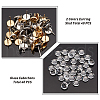 AHADERMAKER 40Pcs 2 Color Ion Plating(IP) 304 Stainless Steel Stud Earring Settings STAS-GA0001-25-5