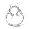 Adjustable 925 Sterling Silver Ring Components STER-K179-19P-3