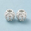 Rack Plating Brass Micro Pave Cubic Zirconia European Beads KK-F866-08S-3