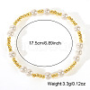 Bohemian Style Brass & Imitation Pearl Stretch Bracelets for Women XJ7717-4