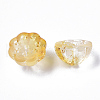 Two Tone Transparent Spray Painted Glass Beads X-GLAA-N035-06A-G06-3