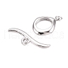 925 Sterling Silver Oval Toggle Clasps STER-T007-110P-2