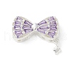 Brass Micro Pave Cubic Zirconia Pendants KK-A236-21S-02-1