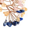 Mother's Day Natural Mixed Stone Chips Money Tree Decorations DJEW-C016-01K-2