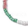 4Pcs 4 Styles Christmas Glass Seed Beaded Stretch Bracelet Sets BJEW-JB10475-5