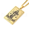 304 Stainless Steel Tarot Pendant Necklaces NJEW-A026-01G-07-2