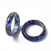 Natural Gemstone Plain Band Ring for Women RJEW-P044-01B-M-3