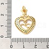 Rack Plating Brass Micro Pave Cubic Zirconia Pendants KK-K377-74G-3
