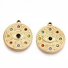304 Stainless Steel Rhinestone Pendants STAS-T064-49-1