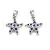 Brass Micro Pave Cubic Zirconia Pendants KK-C093-17A-P02-1